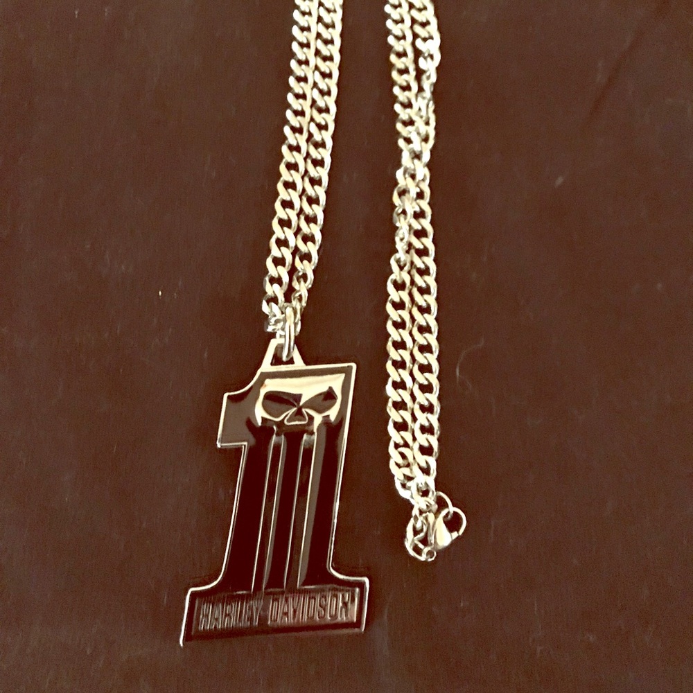 NWOT Harley-Davidson #1 Skull Pendant with chain